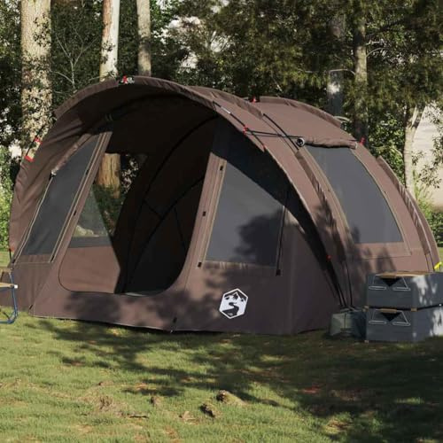 LoogCape Fisketält för personer, brunt, vattentätt, x x, 185T polyester med PU-beläggning, campingtält med kabin, UV-skydd och regnbeständigt