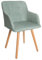 invicta INTERIOR Design Stuhl Lime Scandinavia MEISTERSTÜCK Buche Gestell Mint grün mit Armlehne im Retro Trend Esszimmerstuhl Esszimmer