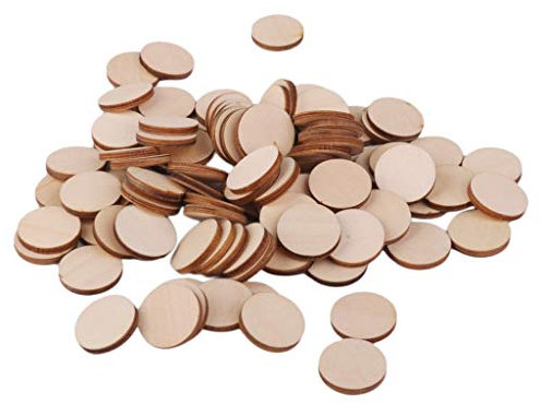 zalati Cerchio rotondo in legno naturale, 100 pezzi, per fai da te, decorazione per la casa, 20 mm