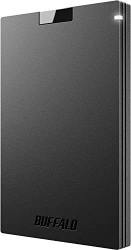 BUFFALO Externe SSD 500 GB, kompatibel mit PS4 / PS5 / Windows/Mac, USB-C, USB-A, USB 3.2, externer Solid-State-Laufwerk, SSD-PG500U3B