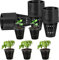 Vulevirtue 50Unids macetas de Red para hidroponía,hidropónico Copas de Plantas,plástico Hydroponics,para Jardín Balcón Hidroponía Plantación(Negro)