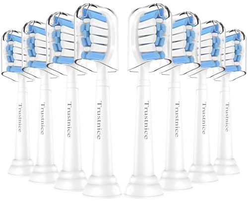 Trustnice Ersatzbürsten für Philips Sonicare Elektrische Zahnbürste, Bürstenköpfe Aufsätze Passend für All Snap-on Zahnbürste, 8er Weiß