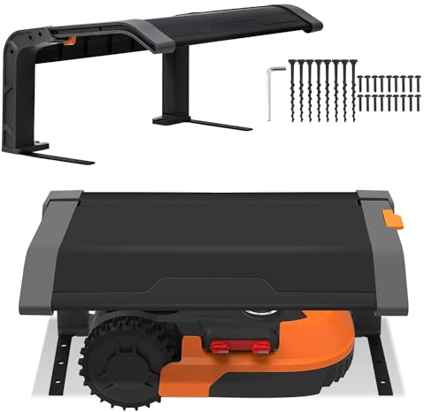 Hebitod Klappbare Mähroboter Garage für Mähroboter – Klappbare Überdachung für Rasenmäher Rasenroboter | Rasenroboter Garage für Garten Witterungsbeständig+UV-Schutz, Laub|einfacher Aufbau