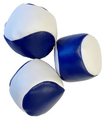 Acrobat Balles de Jonglage Professionnelles, Set de 3, 120g, Bleu et Blanc