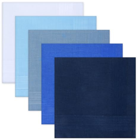 ADLABLD 5 Stück Einstecktuch für Herren,Baumwolle Stofftaschentücher,40x40cm Taschentücher Herren,für Hochzeitsfeier Herrenanzug-Zubehör (5 Farben)