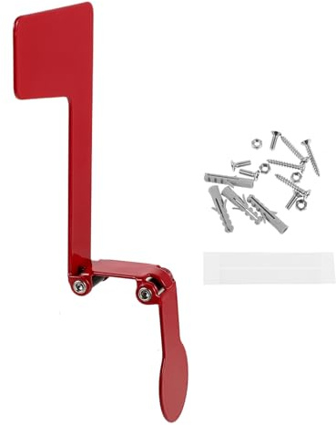 Mikikit Bandiera in Metallo per Cassetta Postale Rossa Pieghevole, Sostituzione in Acciaio Inox per Cassetta Esterna in Legno, Pietra e Parete, Accessorio Resistente per Giardino