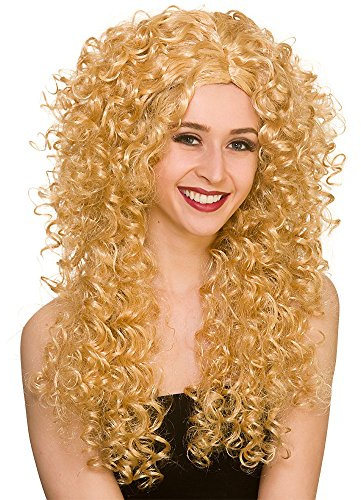 Wicked Costumes Adult Long Blonde Curly Fancy Dress Wig