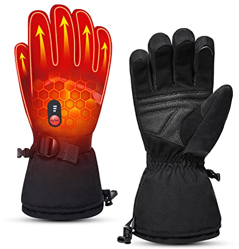BARCHI Beheizte Handschuhe Männer Frauen,Elektrisch Beheizte Handschuhe,Wiederaufladbare Winter Handwärmer,Geeignet für Skifahren,Reiten,Jagen,Laufen,etc.