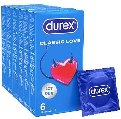 Durex - Love - Lot de 6 Boîtes de Préservatifs - 36 Préservatifs