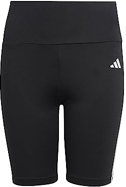 adidas Mädchen Train Essentials AEROREADY 3-Stripes Training Biker Tights, black/white, 11-12 Years