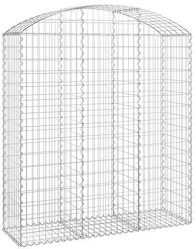 vidaXL Cesto Gabbione ad Arco 150x50x160/180 cm in Ferro Zincato