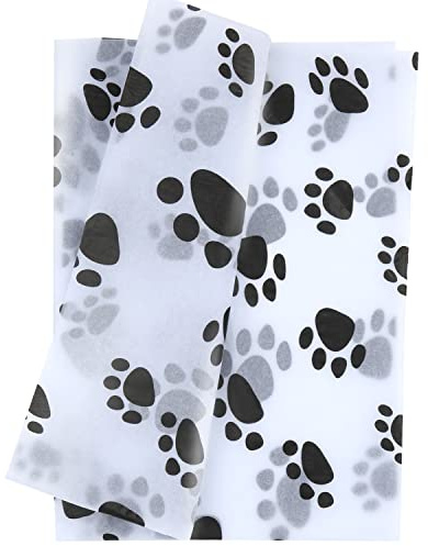 30st Silkespapper, 50x35cm Hundtasspapper Sött Silkespapper för Förpackning Jul Bröllop Födelsedagsfest DIY-Hantverk (Vit Bakgrund)