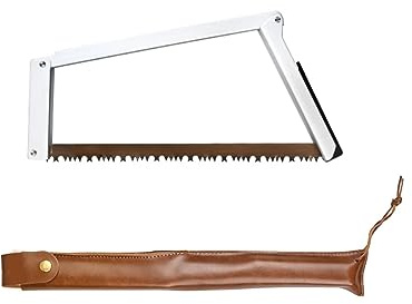 Handsaw Folding, Manganese Steel Blade, Aluminum Alloy Handle for Woodworking, Camping, Survival (Silver)
