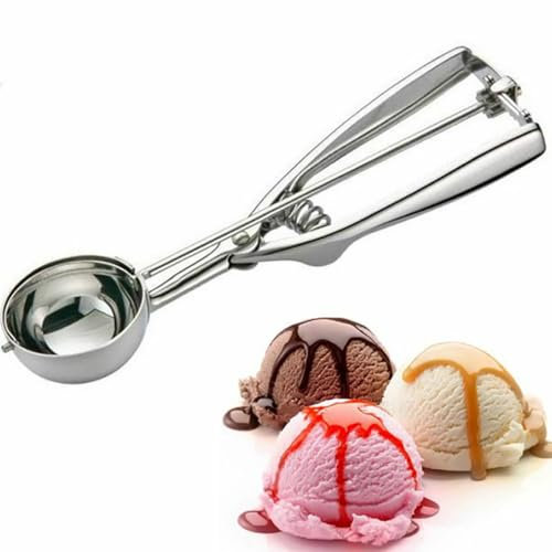 UQMIQURA Cuillère à Glace 6 cm, Boules Cuillère à Crème Glace en Acier Inoxydable, Parfait pour Boule à Glace, Pâtisserie, Boule à Melon