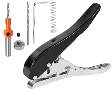 JIVIMOCO Hole Punch 5/16 Inch-8mm Single Punch,5Pcs Heavy Duty Puncher Single,Paper Portable Hand Held Long for Paper Cards Easy Install
