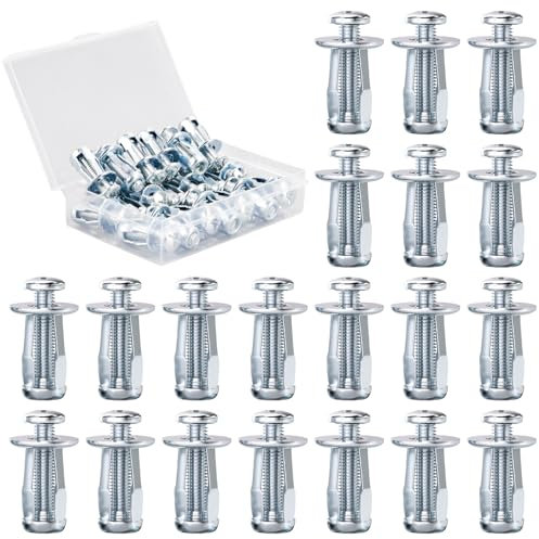 ZDNT Lot de 20 écrous de pétale, écrous d'expansion, écrous de pétales, boulon d'expansion, écrou à pétale, pétale vis,assemblage pour mur creux, fer ligne d'utilisation en paroi mince, 6 x 25 mm