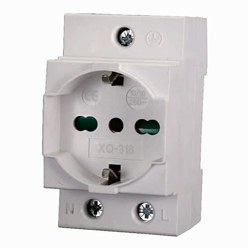 PRESA SCHUKO BIPASSO SU GUIDA DIN PER QUADRO ELETTRICO 2.5 MODULI 16A 220VAC - ETTROIT