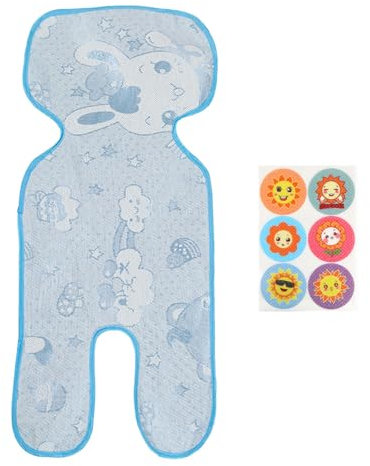 Cojín para cochecito de bebé, alfombra de enfriamiento de verano para bebé niños, cojín de asiento antisudor cochecito universal, funda de asiento infantil antisudor verano para cochecito 73x33cm