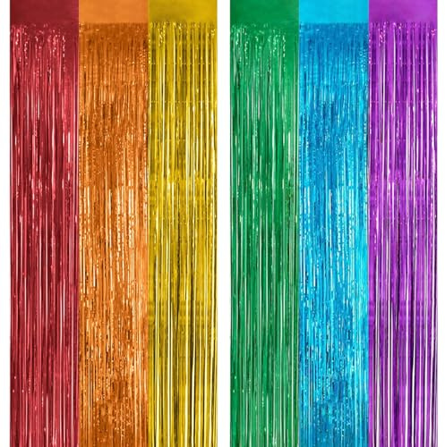 OFFCUP Lametta Vorhang, 2pcs Metallische Glitzervorhang Fringe