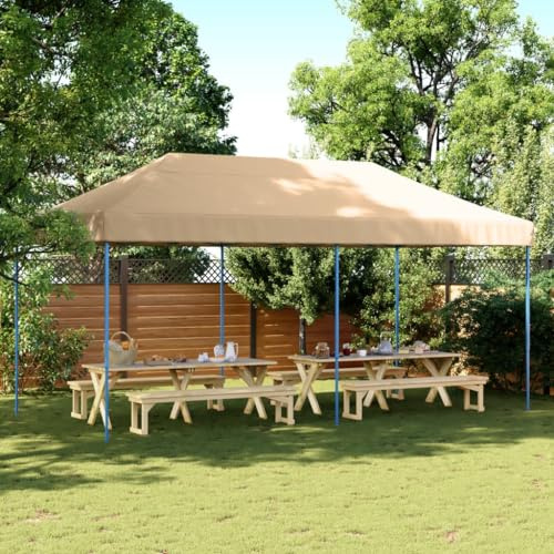 Vikbart festtält pop-up beige 580 x 292 x 315 cm