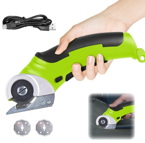 Cardboard Cutter, ADDLIVE Electric Fabric Scissors, Portable Electric Scissors, Elec-tric Box Cutter with Double Blades for Fabric, Leather, Carpet, Elec-tric Scis-sors for Cutting Cardboard