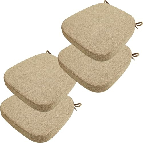 Set 4/2 Cuscini Sedia da Cucina/Cuscini di Seduta, 40x38 43x40 43x42cm (3/5/8CM Spessore) Confortevole Cuscini Coprisedia da Cucina,con Lacci Imbottito,Lavabili(15,4pcs:40x38x5cm)
