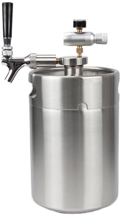 LWTZAORYI Distributeur de fûts de bière, Mini fût de bière de 5 L, Lance à fût, Robinet à bière et Chargeur de CO2, kit de Brassage Maison