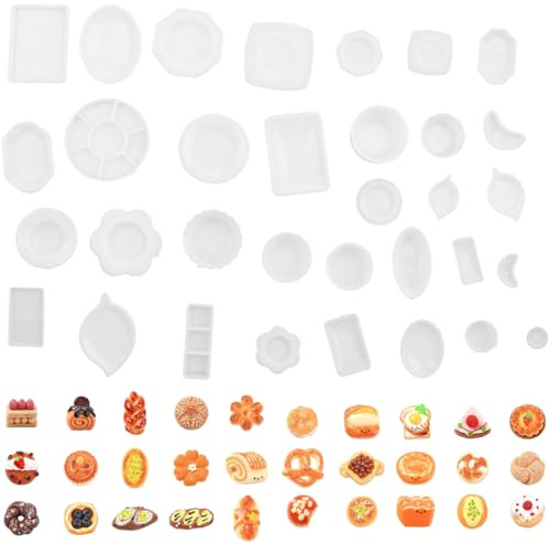 30 Pezzi Accessori Casa delle Bambole, Cibo in Miniatura per Bambole, Mini Verse Food Include 30 Piatto Accessori Bambole, Miniatura Accessori, Stili Casuali