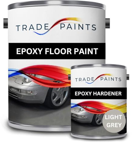 2 Pack Epoxy Garage Floor Paint - 5 Litres (Light Grey BS00A05)
