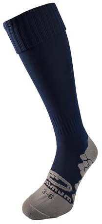 Optimum Classico Sports Socks - Moisture-Wicking, Breathable, and Cushioned for Football, Rugby & Athletic Performance - Lightweight, Quick-Drying, Navy Blue, Junior (3-6)