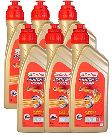 olio motore moto e scooter Castrol Power 1 4T scooter 10W30 Confezione 6x1lt.