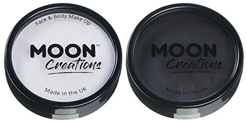 Moon Creations Maquillage professionnel visage et corps | Moules à gâteaux professionnels avec peinture colorée pour maquillage | pour enfants et adultes, ensemble monochrome, 36 g