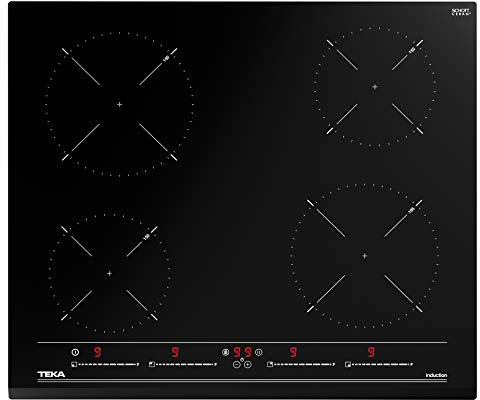 TEKA Placa Inducción 60 cm, 4 Zonas de Cocción, Touch Control Multislider, Power Plus, Stop & Go, Modo Silencio, Modelo IZC 64010 MSS