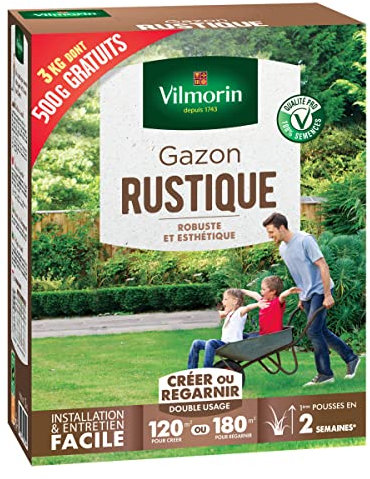 Gazon rustique - Boite de 3 kgs dont 500grs GRATUIT