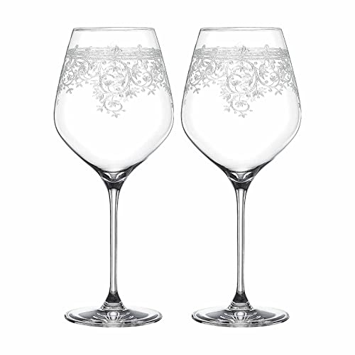 Spiegelau 2-teiliges Burgundergläser-Set, Weingläser, Kristallglas, 840 ml, Arabesque, 4192260