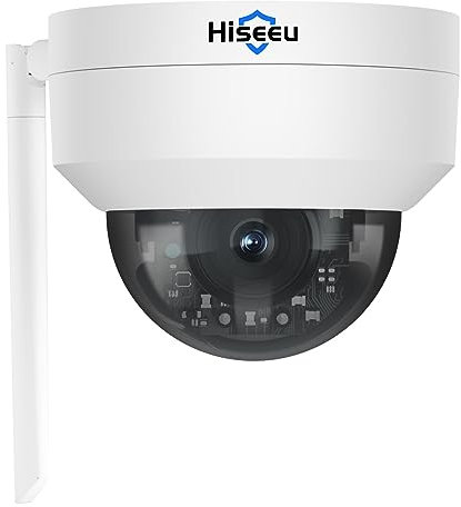 Hiseeu 5MP Überwachungskamera Aussen WLAN,360 ° Anzeigen PTZ Kamera mit Farbe Nachtsicht,2-Wege-Audio,IP66 Wasserdicht,Cloud/SD-Karten Speicher,Arbeiten Überwachungskamera Set WLAN