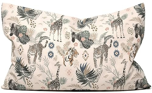 Cuscino di cirmolo - Cuscino profumato 30x20cm - Tessuto biologico Animali selvatici + fodera interiore supplementare bio - 100% genuino. Trucioli di pino cembro