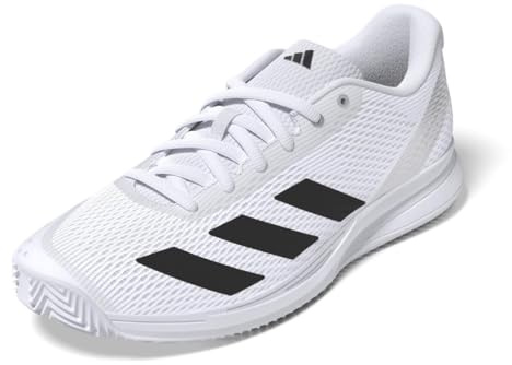 Adidas Mens Courtflash Speed 2 Tennis, White/Black/Matte Silver, 8