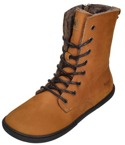 KOEL Barefoot - Stivaletti da donna con lana d'agnello FARO Miel, Miel, 38 EU