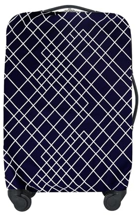 Adorila Resebagage skydd resväska skydd, tvättbart fodral passar 61 cm bagage, elastisk resväska skyddskåpa (L, diagonalt gitter), diagonalt galler, L, Diagonalt gitter, L