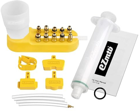 EZmtb - Kit de Pugado de Frenos Hidráulicos para Bicicleta | Mantenimiento, Reparación, Cambio de Aceite. Compatible con Shimano, SRAM, Avid, Magura, TEKTRO... MTB, Electrica, Carretera, Gravel (LITE)