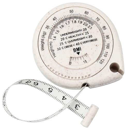 1pcs Cinta Metrica Corporal,Cinta Métrica Medidas Corporales Bmi,Cintas Métricas para Medir el Cuerpo,Mide la Circunferencia,para Hombres y Mujeres