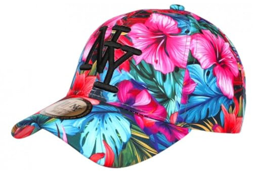 Hip Hop Honour Tropisk barnkeps rosa och blå blommor NY Hawaii 7 till 12 år - storlek: En storlek - färg: Rosa - Pojke, rosa, One Size