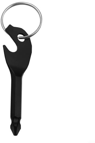 Clé tournevis multifonction pour décapsuleur cruciforme, outil de réparation de poche avec fonction porte-clés, outil à main compact en métal pour la maison et l'extérieur