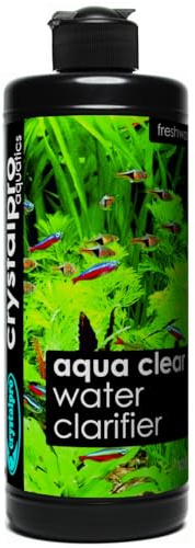 Crystalpro Water Clarifier 16.9 Oz - Aqua Clear Treats 2650 Gallons - Clear Cloudy Fish Tank Water - for Freshwater Aquariums and Fish Ponds -Fish Tank Cleaner- Use with Aquarium Filter