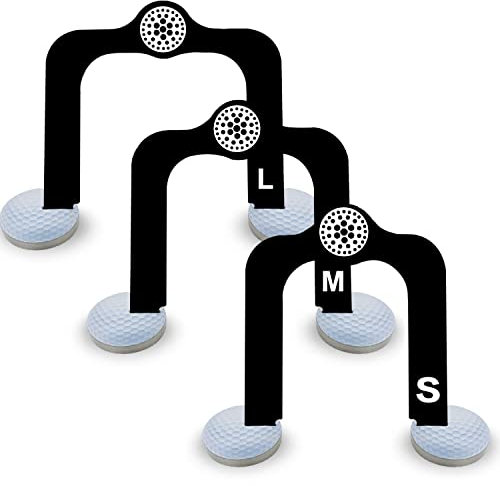 FINGER TEN Golf Putting Gate Training Aid Gates 3 Pack, Golf Swing Trainer Alignment Practice Portable for Indoor Outdoor Golf Putting Mat