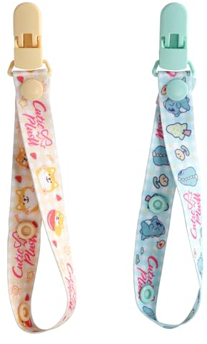 CutiePlusU Adult Schnuller Clip Erwachsene Größe Schnuller Anyard Halter Clips 2 Pack-Haustier-Serie