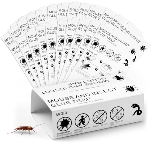 AMFUN 22 Pack Multi-Use Pest Sticky Spider Traps,Spiders And Crawling Insect Killer Traps,Extra Strong Glue Catcher,Safe Effective Pads For Home Indoor and Garden Outdoor