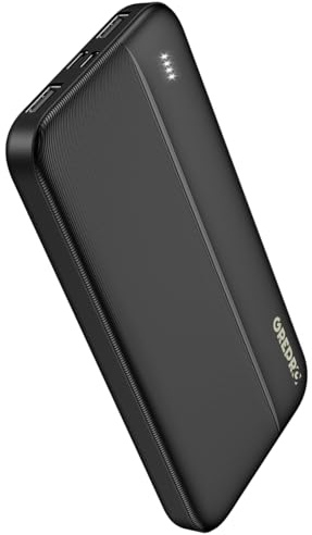 GREPRO PowerBank 10000mAh, Portable Charger Power bank with Type-C + Micro 2 Input and 2 USB + 1 Type-C Output Ports for Smartphones, Tablets and More
