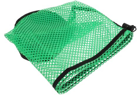 DECOMELODY Golfballtasche Aus Nylonnetz Aufbewahrungstasche Mit Kordelzug Sport-netzbeutel Für Tragbar Für Reisen Und Training Grün Bälle Fassend